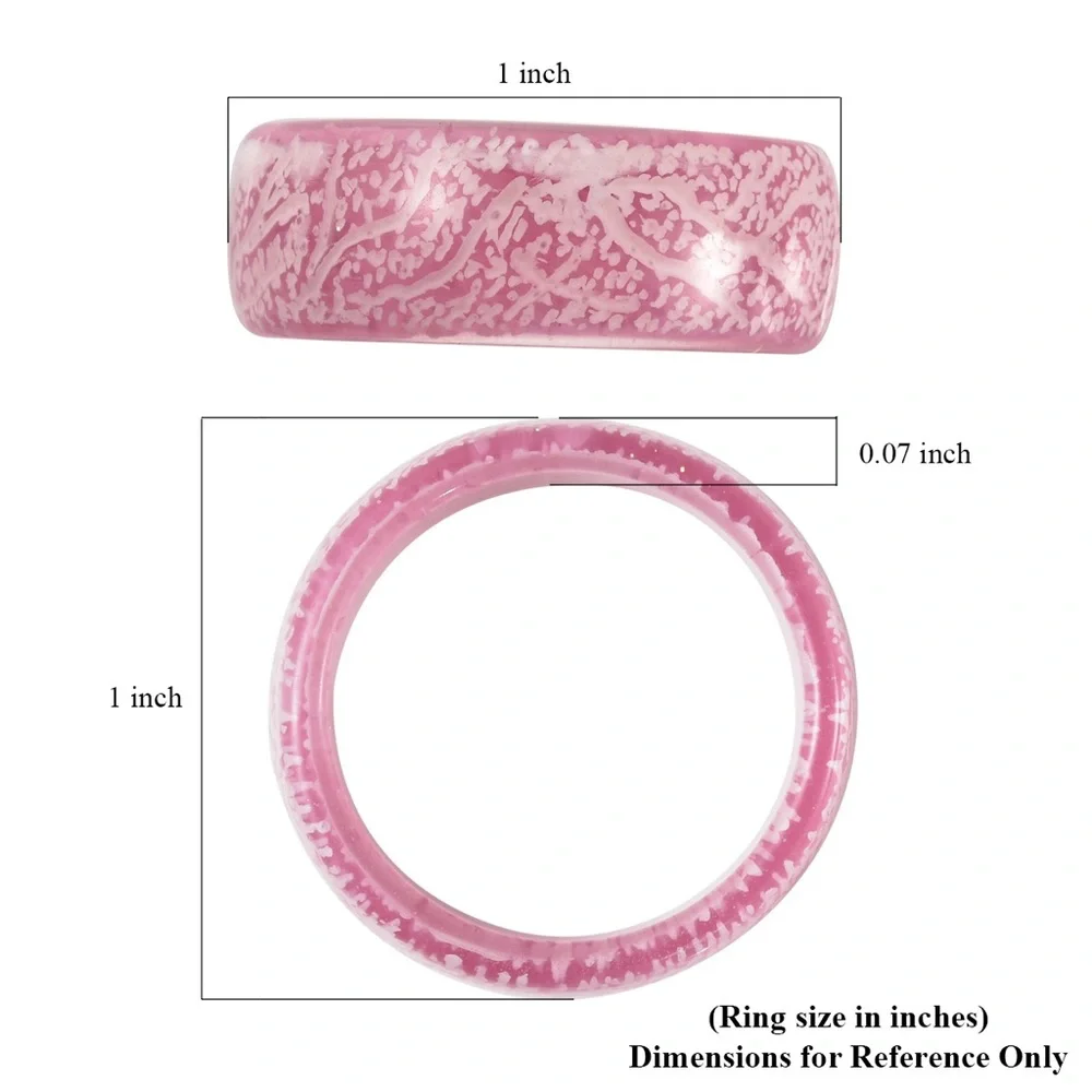 Pink Resin Band Ring